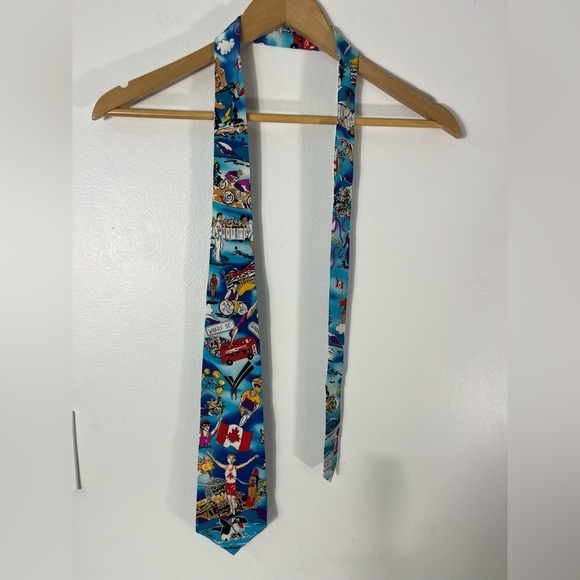 Heather Nichol Canada Sports Silk Tie Victoria BC Necktie Commonwealth Games 90s - Picture 4 of 5